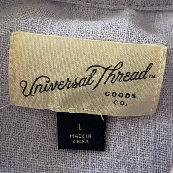 Universal Thread Light Purple Button Down Shirt Dolman Sleeve Button Up Size L - Picture 3 of 11